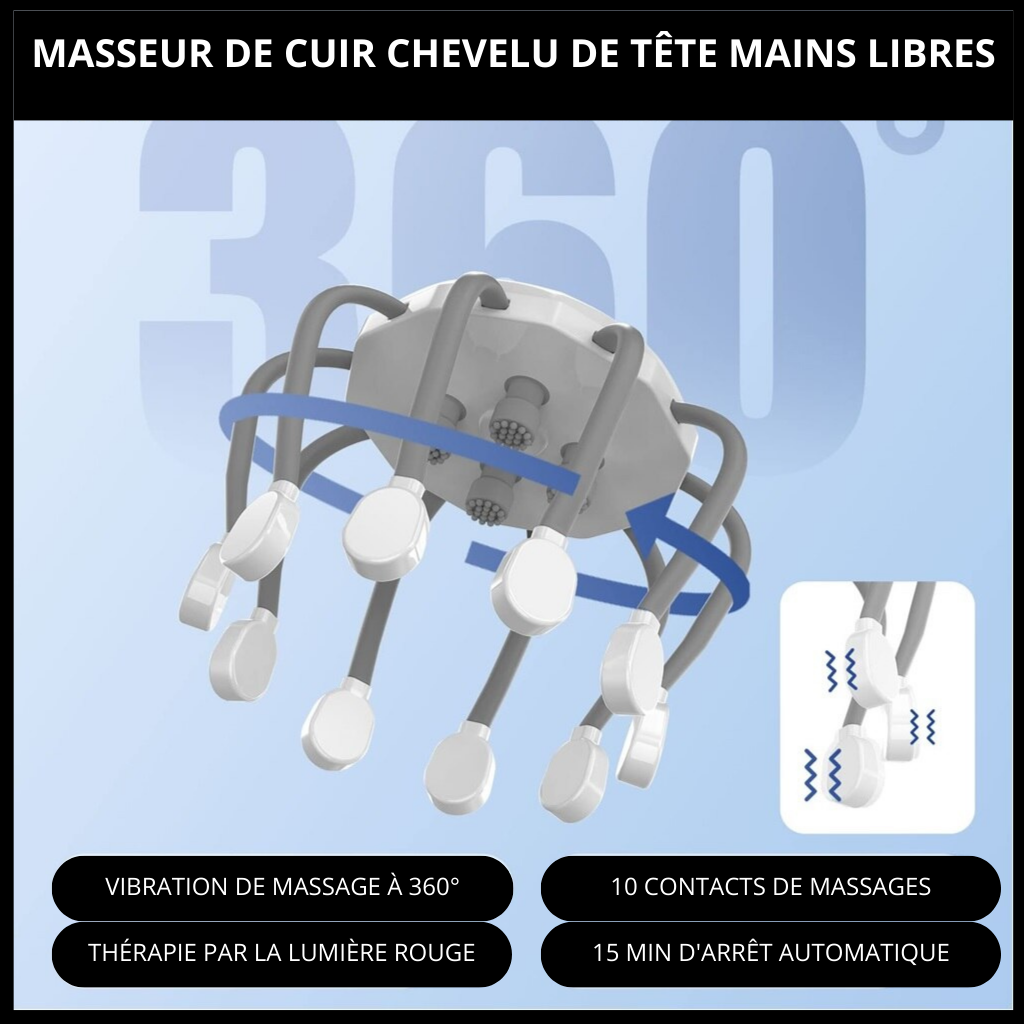 VIBROMASSEUR RELAXANT POUR LA TETE